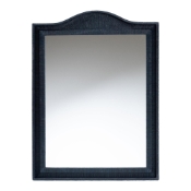 bali & pari Lailan Woven Grasscloth Mirror, Rectangle, Navy Blue